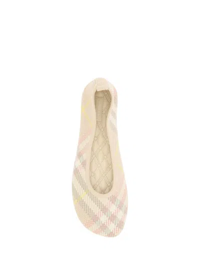 Burberry Archive Check Ballet Flats In Pink
