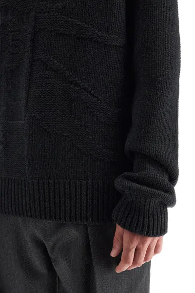 Burberry Cashmere Sweater With Ekd Design In Grey