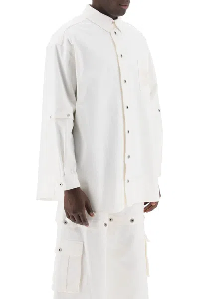 Shop Off-white Convertible Overshirt With 90's In White