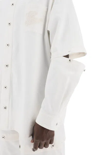 Shop Off-white Convertible Overshirt With 90's In White