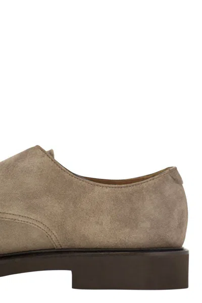 Doucal's Men's Double Suede Buckle Loafer In Beige