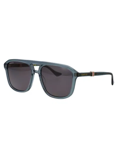 Gucci Gg1494s Sunglasses In 003 Green Green Grey