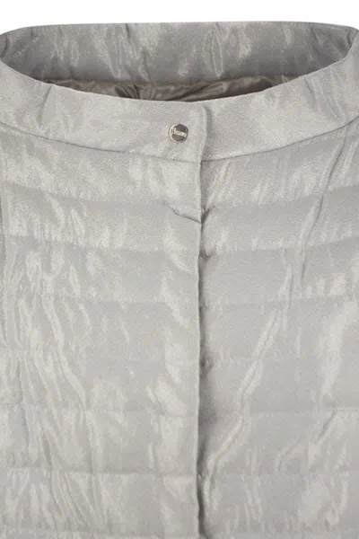 Herno Metallic Effect Hood In Silver