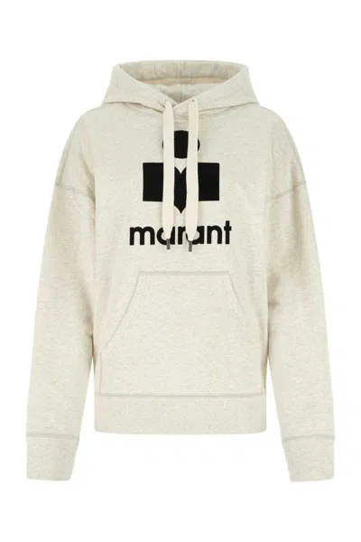 Isabel Marant Étoile Isabel Marant Etoile Women Melange Ivory Cotton Blend Mansel Sweatshirt In Neutral