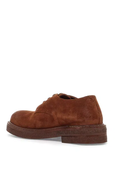 MARSÈLL SUEDE LEATHER LACE-UP DERBY SHOES WITH 