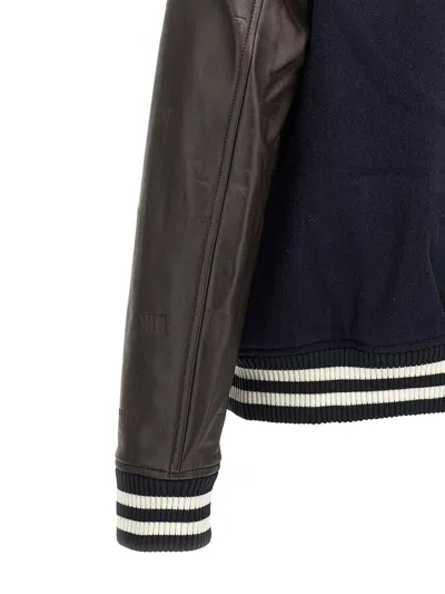 Wales Bonner Prince Varsity Jacket In Blue/brown In Multicolor
