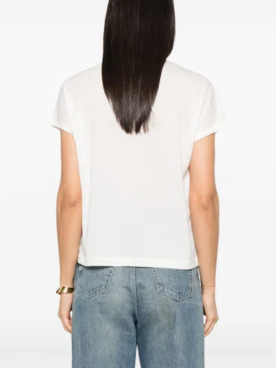 Khaite Womens White Mae Brand-patch Cotton-jersey T-shirt