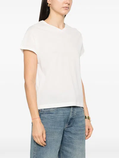 Khaite Womens White Mae Brand-patch Cotton-jersey T-shirt