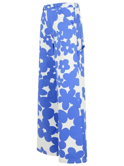 Marni Wide-leg Floral Cotton Trousers