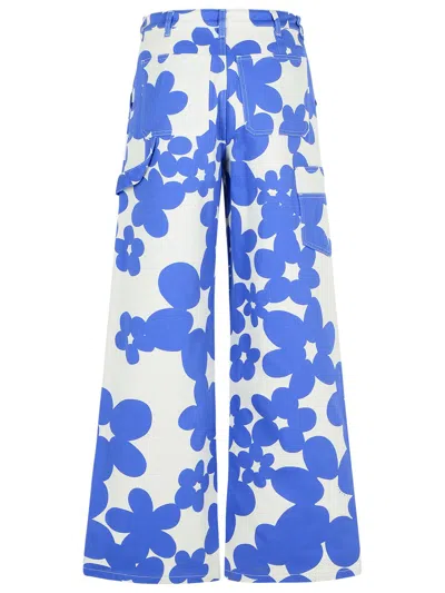 Marni Wide-leg Floral Cotton Trousers