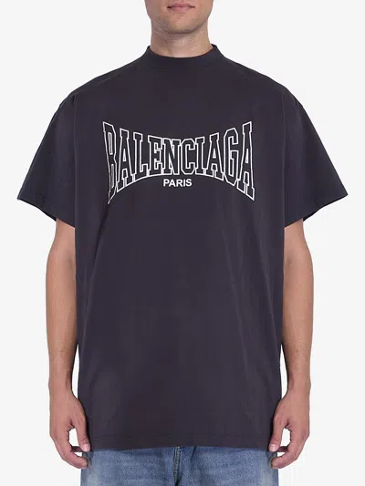 Shop Balenciaga Men  Paris T-shirt In Black