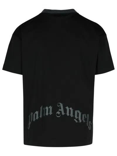 Palm Angels Palms Curved Black Cotton Blend T-shirt