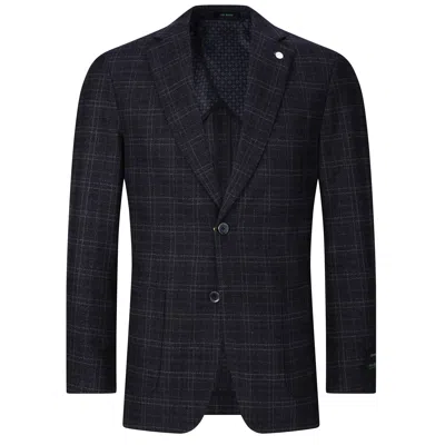 Tom Baine Men Performance Plaid Cashmere Feel Stretch Sport Coat In Grey