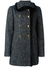 DOLCE & GABBANA tweed A-line coat,DRYCLEANONLY