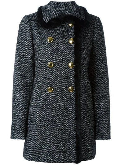 Dolce & Gabbana Fur-trimmed Virgin Wool And Silk-blend Coat In Faetasy (eot Priet)