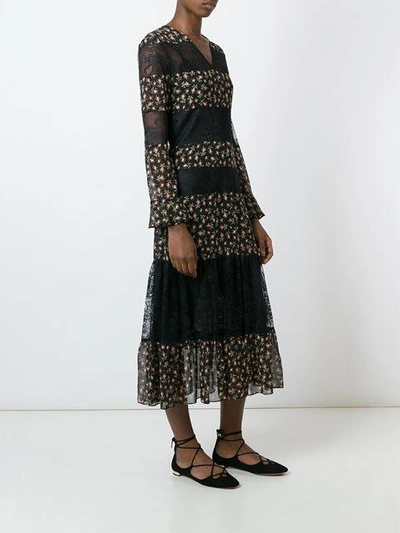 Shop Philosophy Di Lorenzo Serafini Long Rusebud And Lace Dress