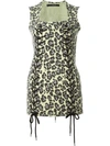 SIBLING leopard print mini dress,MACHINEWASH