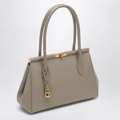 Dolce & Gabbana Marlene Everyday Shoulder Bag In Grained Leather In Brown