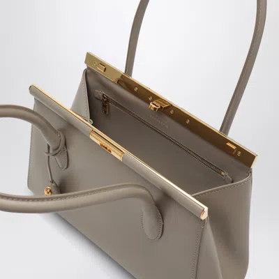 Dolce & Gabbana Marlene Everyday Shoulder Bag In Grained Leather In Brown