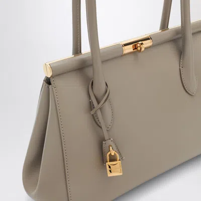 Dolce & Gabbana Marlene Everyday Shoulder Bag In Grained Leather In Brown