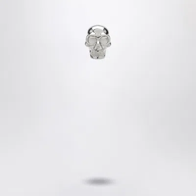 Alexander Mcqueen Alexander Mc Queen Skull Earring In Palladium In Metal