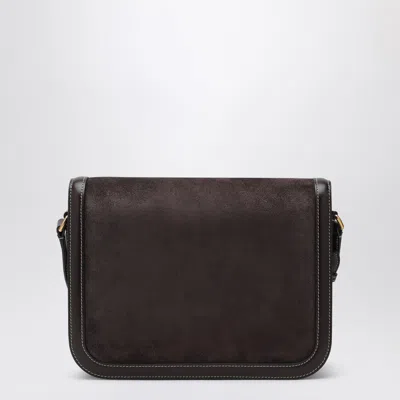 Valentino 9to5 Medium Suede Shoulder Bag In Brown