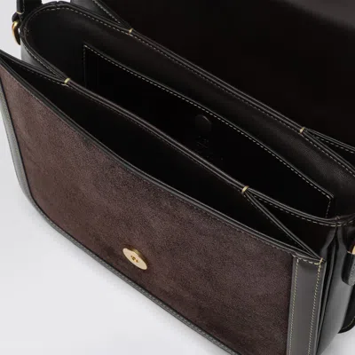 Valentino 9to5 Medium Suede Shoulder Bag In Brown