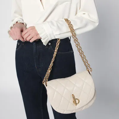 Burberry Small Rocking Horse Quilted Crossbody Bag In Beige