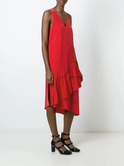 Shop Tibi V-neck Ruffle Dress