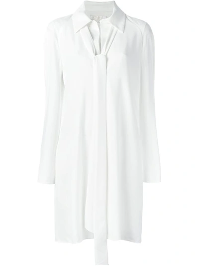 Chloé Tie-neck Dress In White