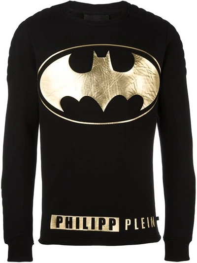 Philipp Plein Batman Logo Sweatshirt In Black ModeSens