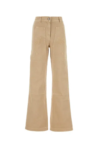 Palm Angels Neutral Bull Cargo Jeans