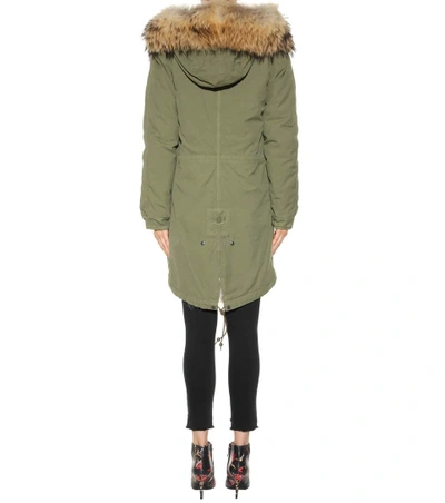 Shop Mr & Mrs Italy Fur-lined Cotton Parka In Eatural