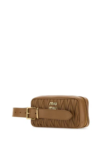 Miu Miu Women Biscuit Leather Clutch