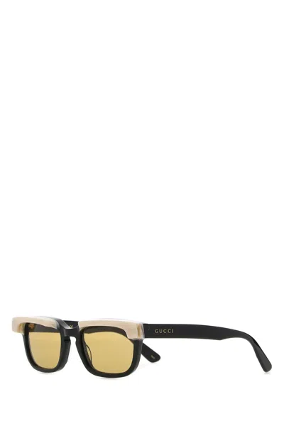 Gucci Black Rectangular Sunglasses