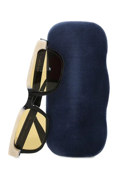 Gucci Black Rectangular Sunglasses