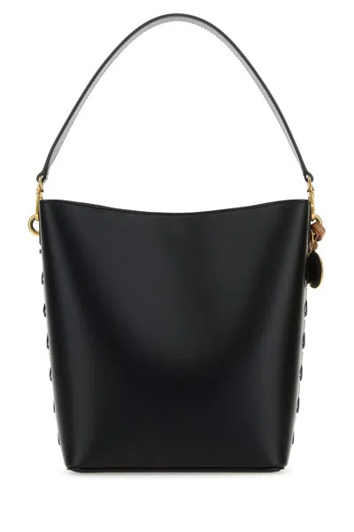 Stella Mccartney Women Black Alter Mat Frayme Bucket Bag