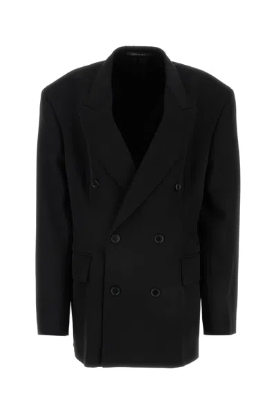 Balenciaga Black Barathea Oversize Cinched Blazer