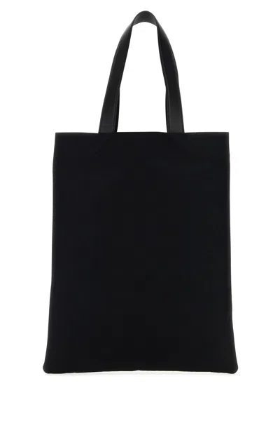 Jil Sander Black Canvas Medium Book Shopping Bag