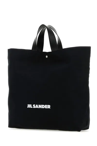 Jil Sander Black Canvas Shopping Bag