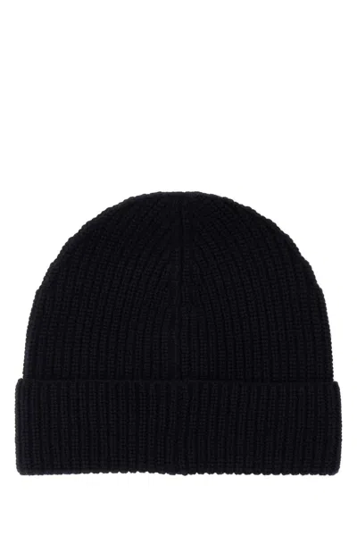 Valentino Folded Brim Cashmere Knit Beanie
