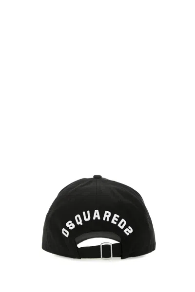 Dsquared2 Black Cotton Baseball Cap
