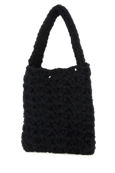 Marco Rambaldi Black Cotton Blend Handbag