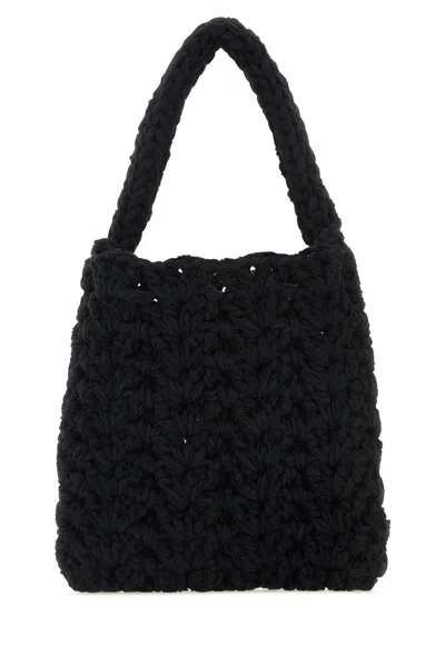 Marco Rambaldi Black Cotton Blend Handbag