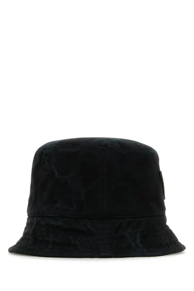 Prada Black Cotton Bucket Hat