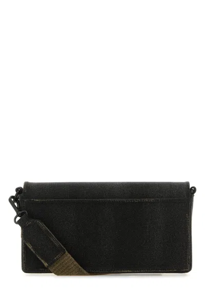 Diesel Black Denim M Biscotto Crossbody Bag