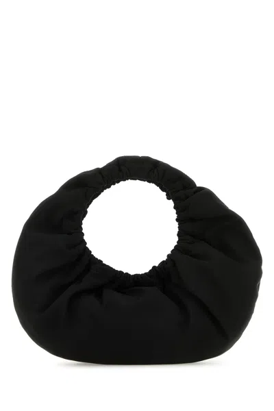 Alexander Wang Black Fabric Crescent Small Handbag