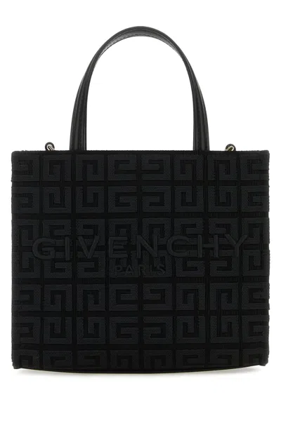 Givenchy Structured Black Mini G-tote Bag With Embroidered Monogram