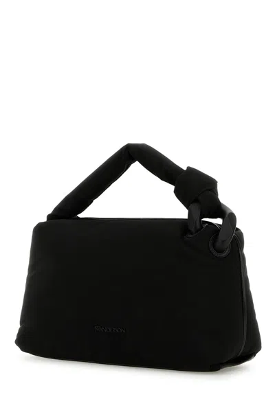 Jw Anderson Borsa A Mano Jwa Puffy In Tessuto Nero Donna In Black