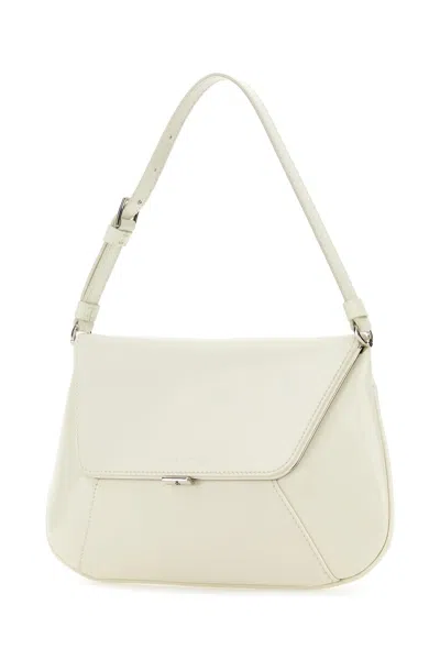 Amina Muaddi Women Black Leather Ami Shoulder Bag